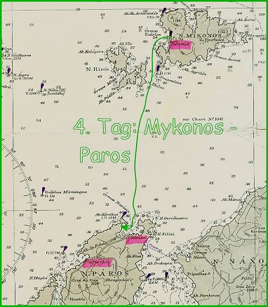 Seekarte mit Route